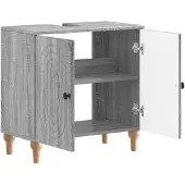 vidaXL Waschbeckenschrank ALKMAAR Sonoma-Grau 59,5 x 31,5 x 59 cm