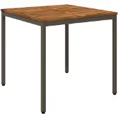 vidaXL Gartentisch Natur und Kaffee 80 x 80,5 x 75 cm