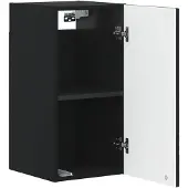 vidaXL Badezimmer-Wandschrank DELFT Schwarz 30 x 31 x 59 cm