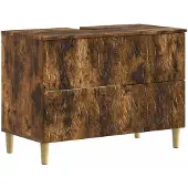 vidaXL Waschbeckenschrank DELFT Raucheiche 82 x 41 x 59 cm