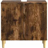 vidaXL Waschbeckenschrank DELFT Raucheiche 59,5 x 31,5 x 59 cm