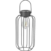 Northpoint LED Solar Laterne Dämmerungssensor Garten Balkon Modern Industrielook IP44 Rund