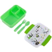 Itotal - Lunch Box Kids PANDASTIC with cutlery (ID2031)
