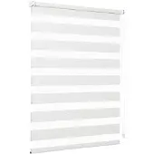 Sekey Doppelrollo Klemmfix ohne Bohren für Fenster, Doppelrollo 75 cm breit, Duo Rollo Jalousie Sonnenschutz, 75x130cm, Leinen