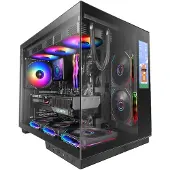 Mars Gaming MCMIRAGE, Midi Tower, PC, Schwarz, ATX, micro ATX, Mini-ITX, Gehärtetes Glas, Gaming
