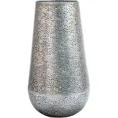 FineBuy Vase 47cm Metall Blumenvase Bodenvase Wohndeko Gross Rund Design Dekovase Hoch