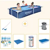 Bestway Steel Pro Rechteckig - 221x150x43 cm - 7-teilig S21516