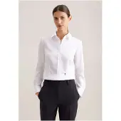Seidensticker Hemdbluse "Schwarze Rose", Damen, Gr. XXL44, weiß, 100% Baumwolle, unifarben, slim fit, ohne Ausschnitt, Blusen Hemdbluse, 1/1 Kragen Uni