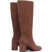 Hush puppies Oprah Wildleder Lange Leder Damen Mocha Absatz Knielange Stiefel
