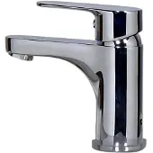 Markenlos Wasserhahn mit niedrigem Auslauf und Ablaufgarnitur