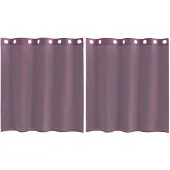 vidaXL Voile Vorhänge mit Ösen 2 Stk. Lila 140x140 cm
