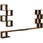 vidaXL Wandmontiertes TV-Regal Raucheiche 200 x 15 x 94 cm