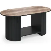 Vicco Couchtisch Calero Eiche rustikal/Schwarz 100 x 50 cm, Model 61470