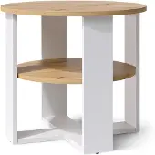 Vicco Couchtisch Romeo Weiß/Artisan-Eiche 53 x 53 cm, Model 62733