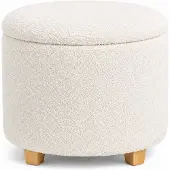 Hjh LIVING Sitzhocker mit Stauraum / Polsterhocker STORIANO S 1 Fach weiß