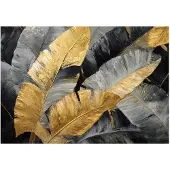 WALLARENA Fototapete Bananenblätter in Schwarz | Gr.: 400 x 280 cm