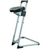 Stier Stehhilfe mit Stahlgestell grau Sitzhöhe 600-850 mm PolyurethanSitz