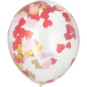 Papstar 72 Luftballons Ø 29 cm mit Herz-Konfetti