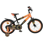 Volare Strike Kinderfahrrad Jungen 16 Zoll Schwarz-Orange mit zwei Handbremsen