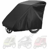 Dopwii Fahrradanhänger Abdeckung, 210D Oxford, 140x84x99cm, wasserdicht, Zugband – für Kinder- & Hundeanhänger