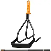 Fiskars ONECLICK Handkultivatorkopf mit Hacke + Stiel 119-174 cm