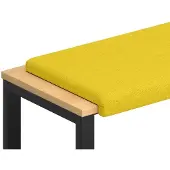vidaXL Bankkissen Stoff Helles Gelb Tiefe 35 cm