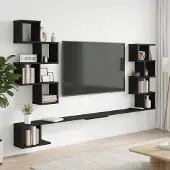 vidaXL Wandmontiertes TV-Regal Schwarze Eiche 160 x 15 x 94 cm