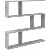 vidaXL Wandregal Betongrau 80 x 12 x 79,5 cm Holzwerkstoff