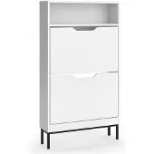 Vicco Schuhkipper Luca, Weiss, 59 x 105.5 cm mit 2 Kippfächern