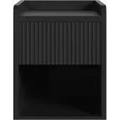 En.casa Nachttisch Nand 1 Schublade 1 unteres Fach 55x45x39 cm Schwarz []