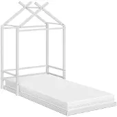 VitaliSpa Bodenbett Roofy Weiß 90x200 mit Matratze, Model 62982