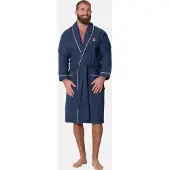 Jan Vanderstorm Hausanzug "Bademantel ROLFGARD", Herren, Gr. L, blau (dunkelblau), Obermaterial: 100% Baumwolle CO., Homewear-Sets Hausanzug