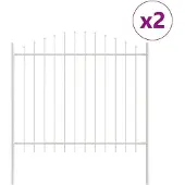 vidaXL Gartenzaun WOERDEN 5 stk. 170 x 165 cm Weiß
