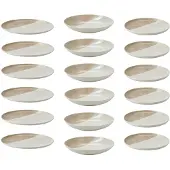 IKEA KRUSTISTEL Essservice für 6 Personen, 18 Teile, hellbeige