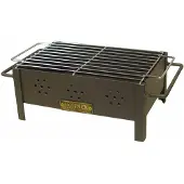EDM Tischgrill Mit Verzinktem Grillrost Braun Braun One Size