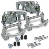 BESTPRICE 2x Bremssattel + Bremssattelhalter hinten [Hersteller-Nr. 40668952] für VW