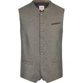 Spieth & Wensky Trachtenweste "Kosta", Herren, Gr. 48, braun, Obermaterial: 50% Polyester PES. 50% Baumwolle CO., regular fit, Westen Trachtenweste, mit klassischer Knopfleiste
