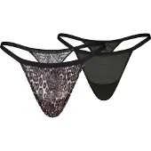 Puma String "WOMEN ANIMAL MESH TANGA STRINGS", Damen, Gr. L, schwarz combo, Obermaterial: 90% Polyamid, 10% Elasthan, Unterhosen String