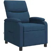 vidaXL Massage Relaxsessel Blau Stoff