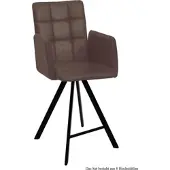 58 aufm Kessel THEKENSTUHL drehbar (8er-Set) Devalyn 52x108x60 Schwarz/Braun