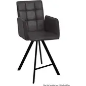 58 aufm Kessel THEKENSTUHL drehbar (4er-Set) Devalyn 52x108x60 Schwarz/Anthrazit
