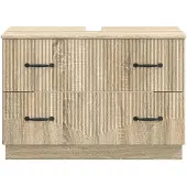 vidaXL Waschbeckenschrank HOORN Sonoma-Eiche 82 x 41 x 56 cm