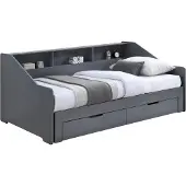 Kondela Ausziehbett mit Stauraum Moneta - Grau