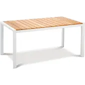 Best-Freizeitmöbel BEST Tisch Paros 160x90cm weiss/Teakholz, 46951600 weiss