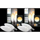 Philips Hue Kerzenlampe White Ambiance E14 4er-Pack