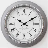 Mebus 12966 Wanduhr Silber One Size / EU Plug 220V Silber One Size