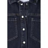 Street One Jeanskleid Brusttaschen Knielanges Denim Sommerkleid mit 3/4-Arm