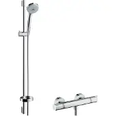 Hansgrohe Brausenkombi Croma 100 Ecostat 1001 SL u. Brausestange Unica 27085000