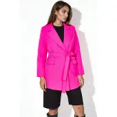 MSN Collection Kurzer Blazer mit Gürtel und Schalkragen