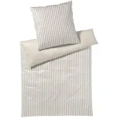 JOOP! Flanell Bettwäsche Soft Lines cream 135x200 cm + 80x80 cm